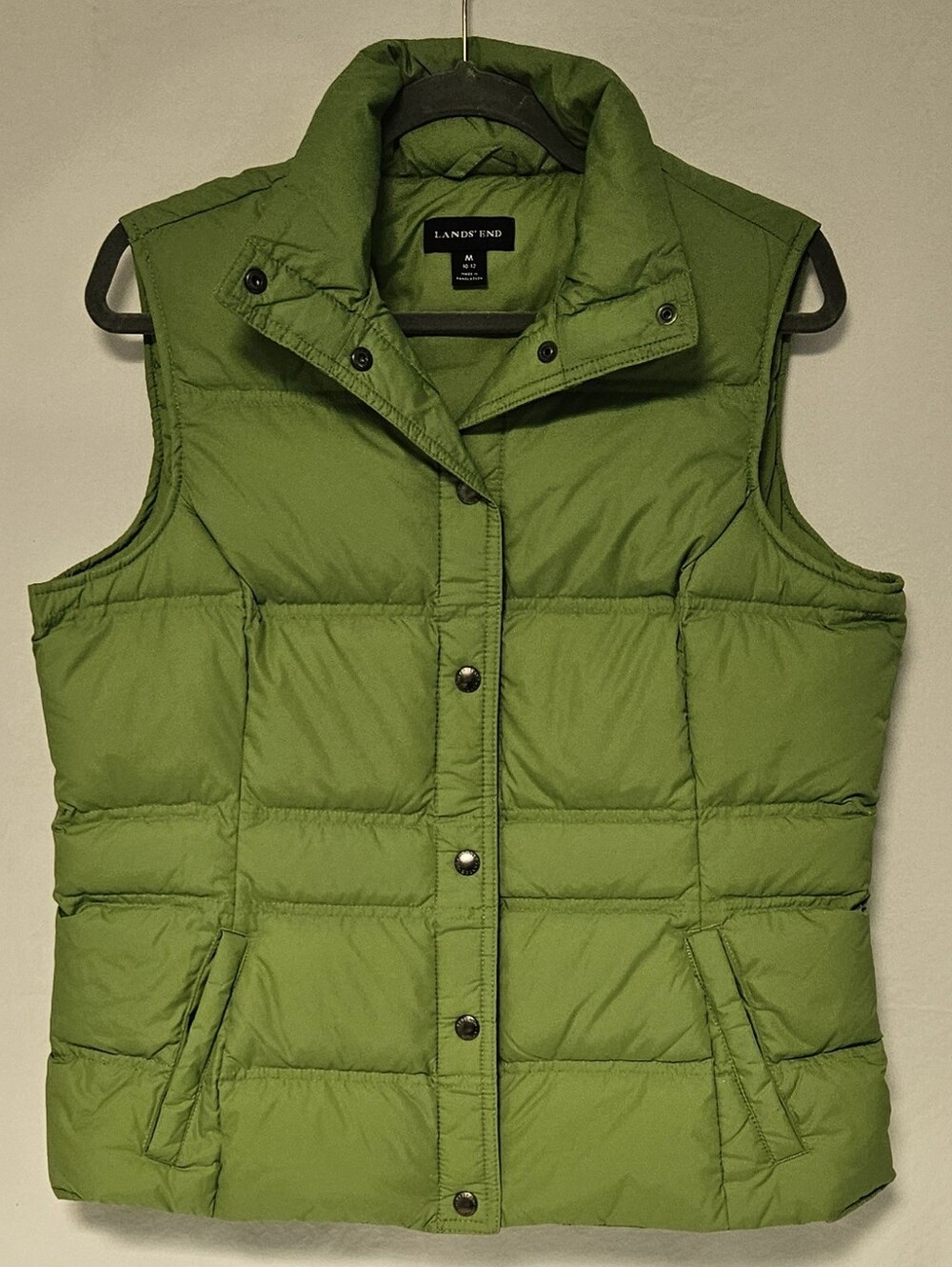 Lands' End Women's Light Green Quilted Vest
